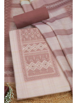 Soch - Rust Women's Ethnic Motifs Unstitched Dress Material