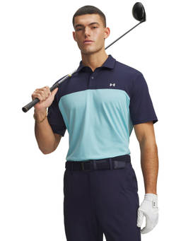 Under Armour - Men'S Short Sleeve Tee To Green Colorblock Polo T-Shirt