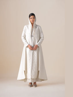 AMPM - Ivory Aluna Jacket Kurta with Jacket, Dupatta and Belt