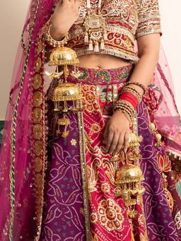 Tussya by Shreya - Golden Jhoomar Kaleere Set