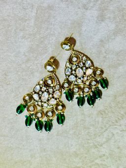 Tussya by Shreya - Kundan Poise Earrings