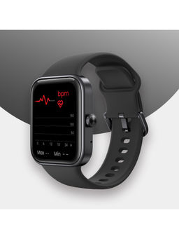 Fastrack - Reflex Vox Digital Silicone Black Strap Unisex Smart Watch