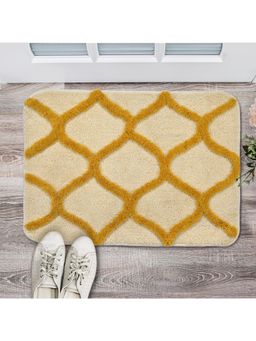 Saral Home - Haven Geometric Bath Door Mat Yellow