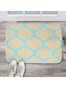 Saral Home - Haven Geometric Bath Door Mat Turquoise