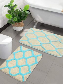 Saral Home - Haven Geometric Bath Door Mat Turquoise 2