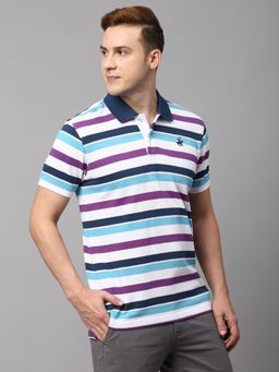 Beverly Hills Polo Club - Ascending Stripes Popcorn Polo Multi-Color