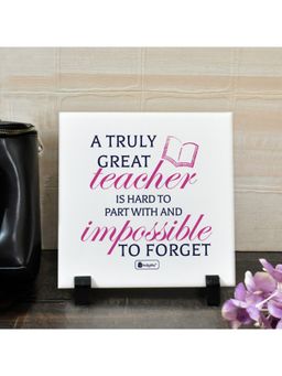 Indigifts - Gift for Teachers by Students - Great Teacher Printed Ceramic Tile