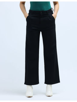 U.S. POLO ASSN. - Pleated Wide Leg Fit Black Jeans