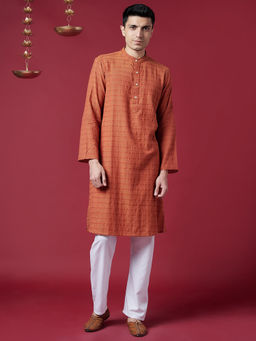 Fabindia - Cotton Satna Dobby Long Kurta