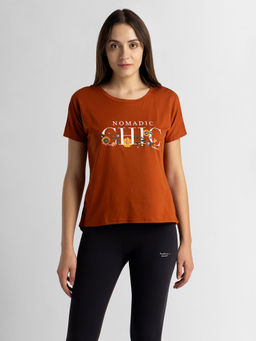 Van Heusen Woman Lingerie and Athleisure - Moisture Wicking T-Shirt Ginger Bread Nomadic Chic