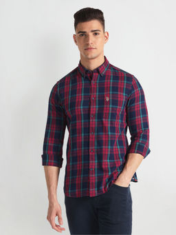 U.S. Polo Assn. Denim Co. - Plaid Check Slim Fit Shirt