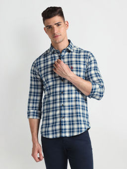 U.S. Polo Assn. Denim Co. - Cutaway Collar Tartan Check Shirt