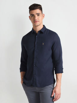 U.S. Polo Assn. Denim Co. - Slim Fit Solid Twill Shirt