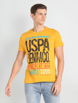 U.S. Polo Assn. Denim Co. - Round Neck Typographic Print T-Shirt