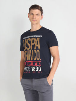 U.S. Polo Assn. Denim Co. - Round Neck Typographic Print T-Shirt