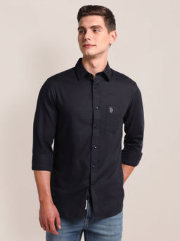 U.S. POLO ASSN. - Tailored Regular Fit Solid Shirt