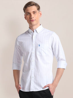 U.S. POLO ASSN. - Cotton Stretch Vertical Stripe Shirt