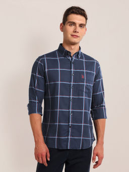 U.S. POLO ASSN. - Windowpane Check Twill Shirt