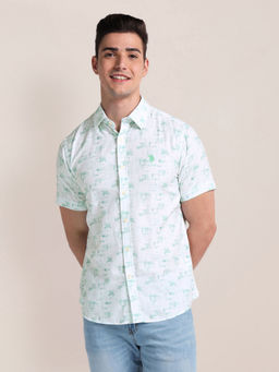 U.S. POLO ASSN. - Geometric Print Twill Shirt