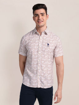 U.S. POLO ASSN. - Geometric Print Twill Shirt