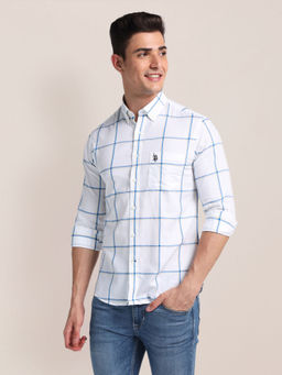 U.S. POLO ASSN. - Windowpane Check Dobby Shirt
