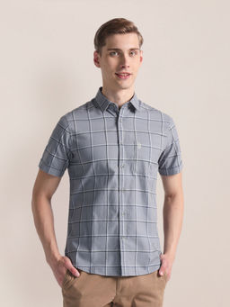 U.S. POLO ASSN. - Windowpane Check Oxford Shirt