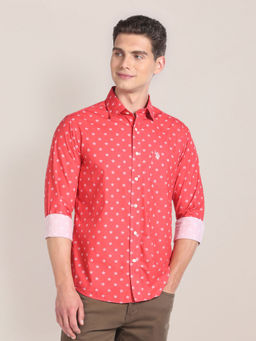 U.S. POLO ASSN. - Printed Regular Fit Shirt