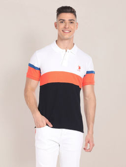 U.S. POLO ASSN. - Colour Block Polo T-Shirt