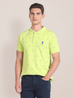 U.S. POLO ASSN. - Typographic Print Slim Fit Polo T-Shirt