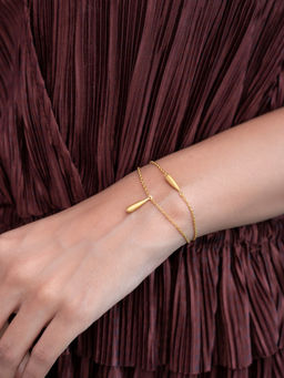 Shaya by CaratLane - 925 Silver Shaya by CaratLane Drops of Jupiter Bracelet in Gold Plated
