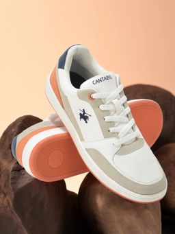 Cantabil - Sneakers For Men Lightweight & Comfortable With Cushioned Insole Orange