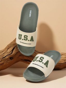 Cantabil - Lightweight & Comfortable With Cushioned Insole Casual Sliders For Men Beige
