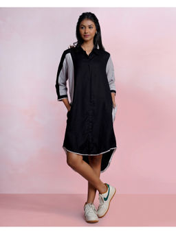 The House of Hemp - Graphite Aura Shirt Dress