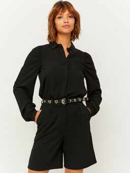 TALLY WEiJL - Puff-Sleeve Woven Shirt In Black