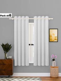 Kuber Industries - White Web Net Curtains (Pack Of 6) (5 Feet)