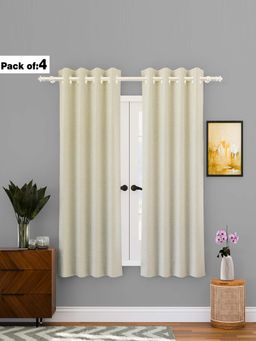 Kuber Industries - Cream Web Net Curtains (Pack Of 4) (5 Feet)