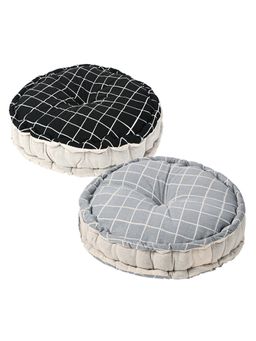 Kuber Industries - Multi-Color Cotton Sitting Chair Cushions (Pack of 2)