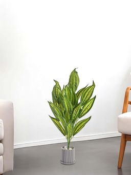 Kuber Industries - Grey Tall Croton Tree Artificial Plant with Pot