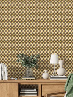 Kuber Industries - Multi-Color Check PVC Self-Adhesive Wallpaper