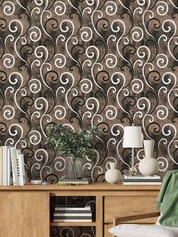 Kuber Industries - Brown PVC Self-Adhesive Wallpapers (Pack of 2)