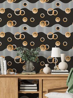 Kuber Industries - Black PVC Self-Adhesive Wallpapers (Pack of 2)
