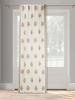 Fabindia - Off White Faiza Cotton Linen Curtain (9 Feet)