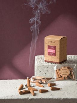 Fabindia - Brown Natural Wooden Incense Cones with Holder