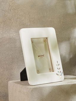 Fabindia - White Parnika Casted Stone Photo Frame