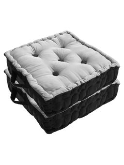 Kuber Industries - Grey Square Chair Cushions (Pack of 2)