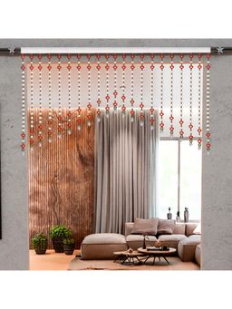 Kuber Industries - Multi-Color Beads Bandarwal Red Heart Toran