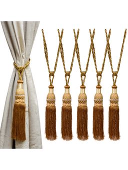 Kuber Industries - Gold Moti Kit Pit Curtain Tassels (Pack of 6)