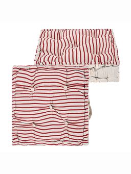 Kuber Industries - White Comfortable Cotton Chair Cushions for Sitting (Pack of 2)