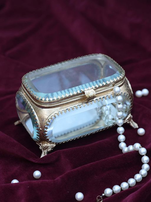 Revive Home Gold Glass Decorative Box
