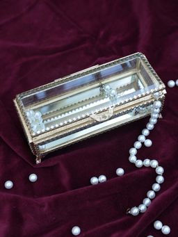 Revive Home - Gold Glass Decorative Box